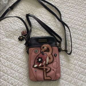 Chala Crossbody cell phone  flamingo.